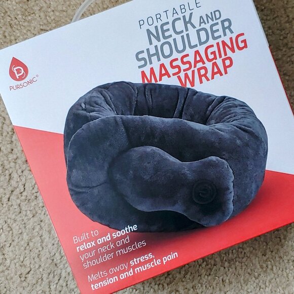 Pursonic Portable Neck and Shoulder Adjustable Massaging Wrap - NEW! - Picture 1 of 3